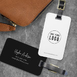 Add Logo Modern Script Business Custom Colours Luggage Tag<br><div class="desc">Add Logo Modern Script Business Custom Colours Luggage Tag that's perfect for you and your employees when travelling for work. Background colour on the front and back is editable, click "Edit" to change the colour Personalise it by replacing the placeholder text and the placeholder image with your own logo. For...</div>