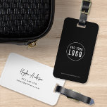 Add Logo Modern Script Business Custom Colours Luggage Tag<br><div class="desc">Add Logo Modern Script Business Custom Colours Luggage Tag that's perfect for you and your employees when travelling for work. Background colour on the front and back is editable, click "Edit" to change the colour Personalise it by replacing the placeholder text and the placeholder image with your own logo. For...</div>