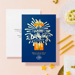 Add Logo Navy Blue Orange Fireworks Group Birthday