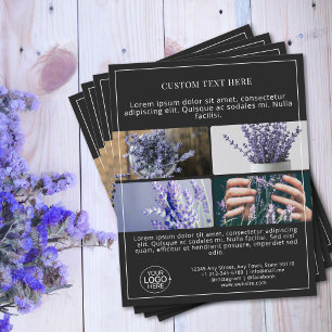 Add Logo Photo Grid Collage Black Promo Flyer