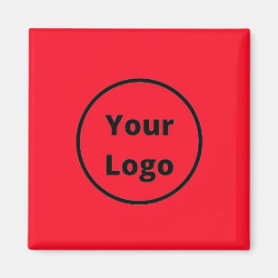 Add logo plain red magnet