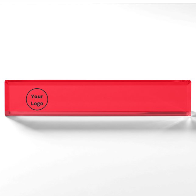 Add logo plain red nameplate (Front)