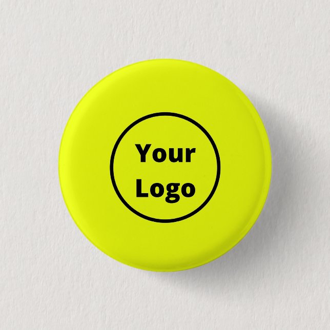 Add logo plain yellow 3 cm round badge (Front)