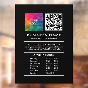 Add Logo QR Code Opening Hours Scan Price Lists