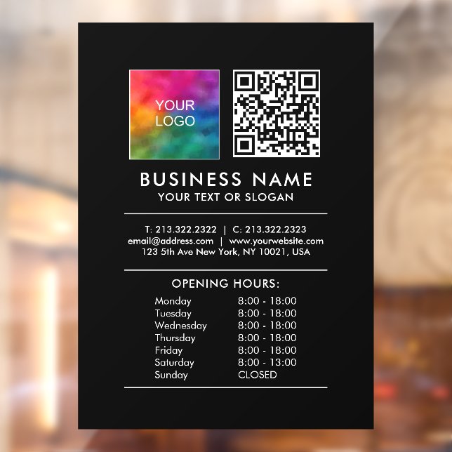 Add Logo QR Code Opening Hours Scan Price Lists (Sheet 2)