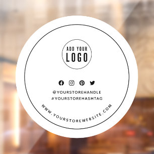 Add Logo Round Black Border Social Media Branding