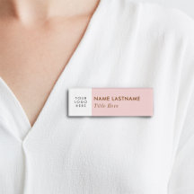 Add Logo Simple Blush Pink Pastel Light Name Title Tag