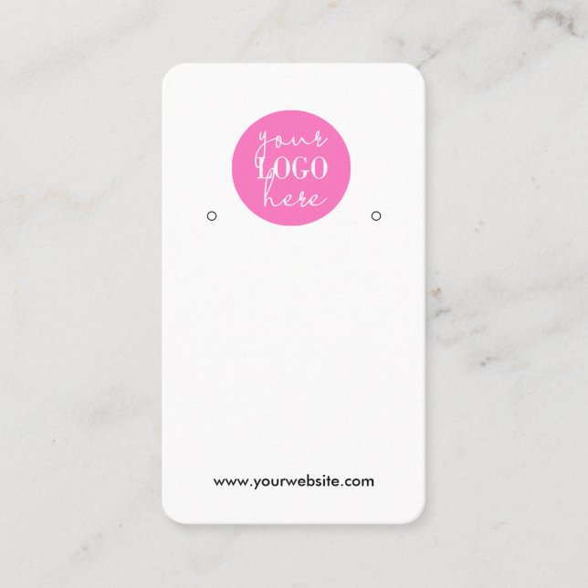  Add logo Simple earring Display Card (Front)