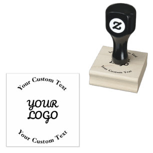 Add Logo Simple Editable Design Rubber Stamp