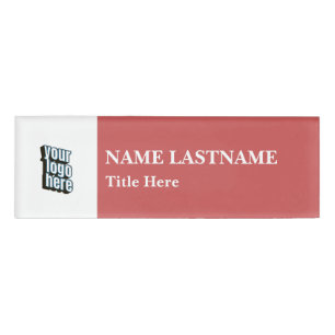Add Logo Simple Indian Red Pastel Light Name Title Tag