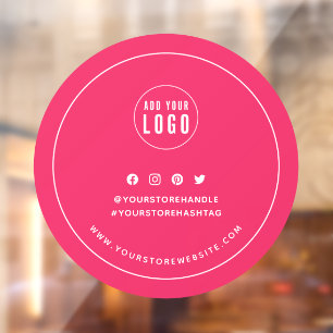 Add Logo Social Media White Border Custom Colour