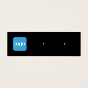 Add Logo Stud Black Earring Display Card