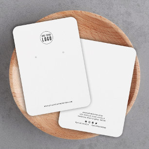 Add Logo Typewriter Earring Display Card