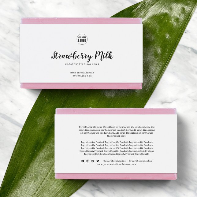 Add Logo Typewriter Ingredients Product Label (Creator Uploaded)