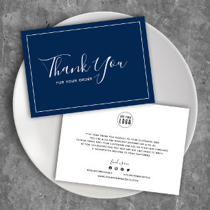 Add Logo White Border Editable Colour Thank You Card