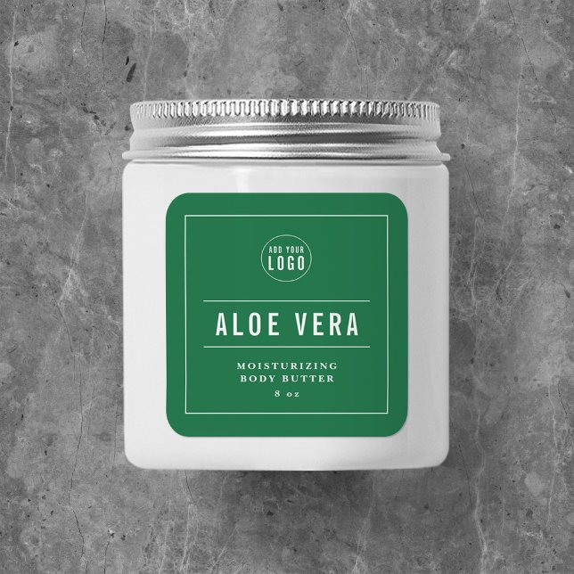 Add Logo White Border & Lines Custom Colours Square Sticker (Creator Uploaded)