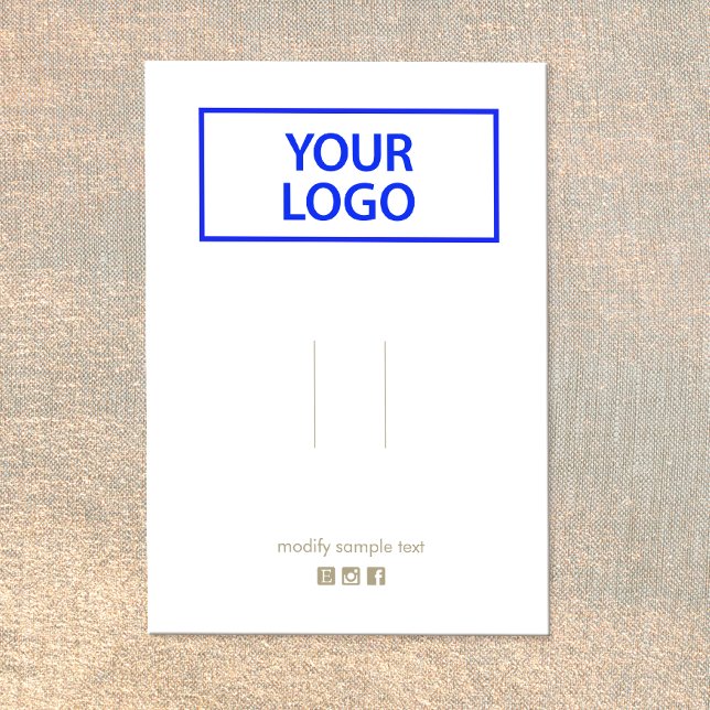 Add Logo White Hair Clip Barrette Display Card (Creator Uploaded)