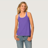 Add Monogram Initial Name Text Womens Blue Purple Singlet (Front Full)