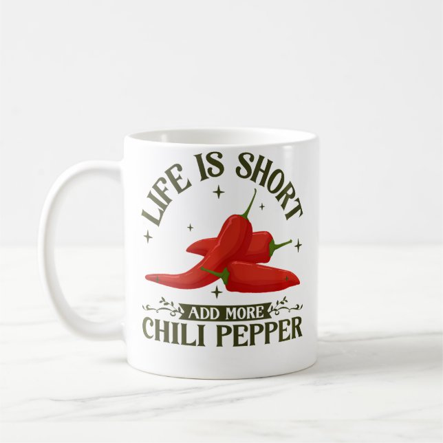 Add More Chilli Pepper Coffee Mug (Left)