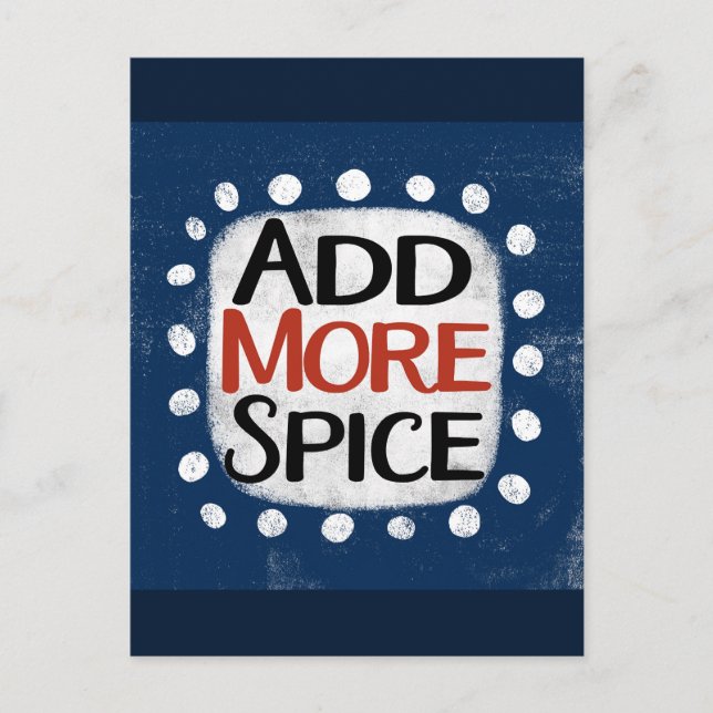 Add More Spice Postcard (Front)