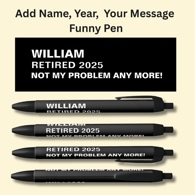 Add Name, Add Year, Add Your Message, Retired Black Ink Pen (Creator Uploaded)