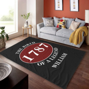 Add Name and Year Birthday Fleece Blanket