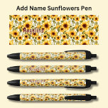 Add Name, Blooming Sunflowers in Summertime Black Ink Pen<br><div class="desc">Add the Name,    Change to your own details. See my store for lots more great Pens</div>