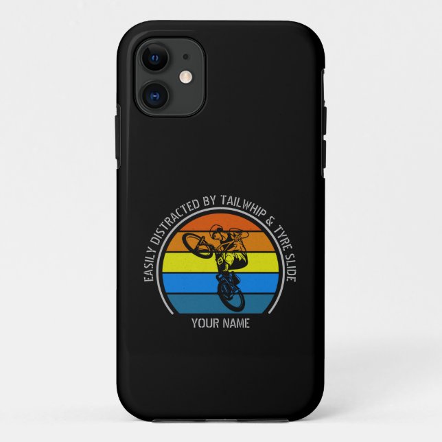 Add Name Change ALL Text Easily Distracted BMX     Case-Mate iPhone Case (Back)