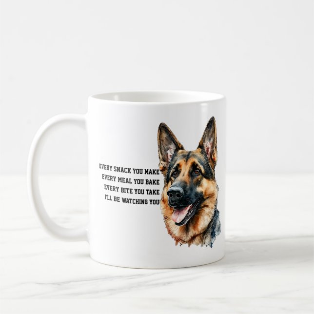 Add Name Change ALL Text, Every Snack Watching You Coffee Mug (Left)