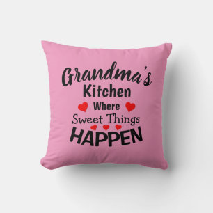 Add Name Change ALL Text Grandmas Kitchen Sweet    Cushion