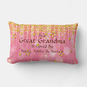 Add Name Change All Text Great Grandma Is Loved By Lumbar Cushion