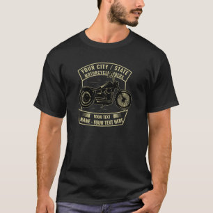 Add Name Change ALL Text Motorcycle Riders Details T-Shirt