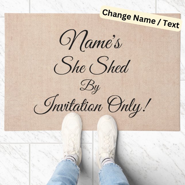 Add Name Change All Text She Shed Front  Doormat (Creator Uploaded)