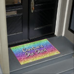 Add Name Change Any Text She Shed Sparkle Rainbow  Doormat<br><div class="desc">Add the Name & Text you want to this great She Shed Design - See my store for more great She Shed Gifts.</div>