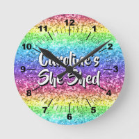 Add Name Change Any Text She Shed Sparkle Rainbow