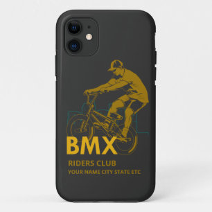 Add Name Change Text BMX Riders Club Urban City iPhone 11 Case