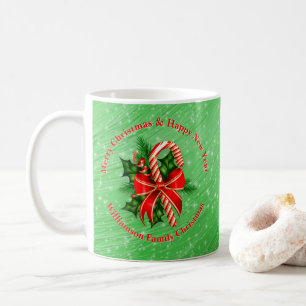 Add Name Change Text Red Green Christmas 20xx Coffee Mug