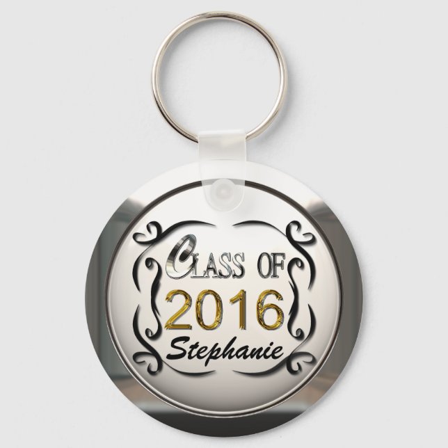Add Name Class Of 2016 Graduation Keychain (Front)