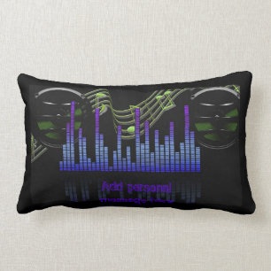 Add name Cool DJ Sound level Engineer Music gifts Lumbar Cushion