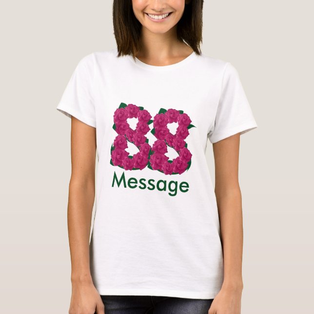 Add name custom text 88 88th birthday T-Shirt (Front)