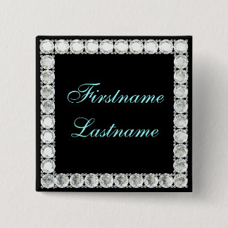 Add name-customisable diamond 15 cm square badge
