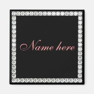 Add name-customisable diamond magnet