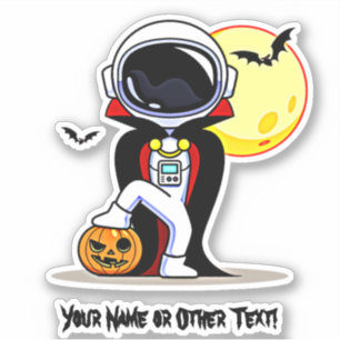 Add Name Cute Astronaut Conquered Pumpkin Moon Bat
