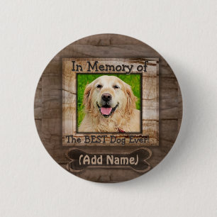 Add Name   Dog Memorial 6 Cm Round Badge