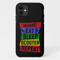 Add Name Eat Sleep Scooter Repeat