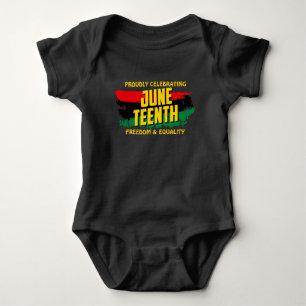 Add Name Edit Text Celebrating Juneteenth Freedom  Baby Bodysuit