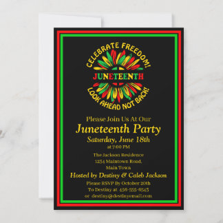 Add Name Edit Text Juneteenth Sunflower & Slogans Invitation