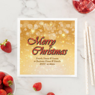 Add Name Edit Text Matching Christmas Napkin