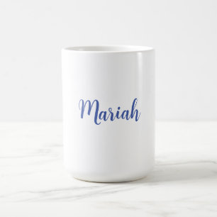 Add Name Elegant Creative Classical Blue White Coffee Mug