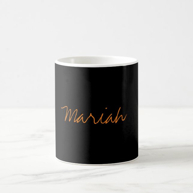 Add Name Elegant Creative Classical Handwriting Coffee Mug (Center)